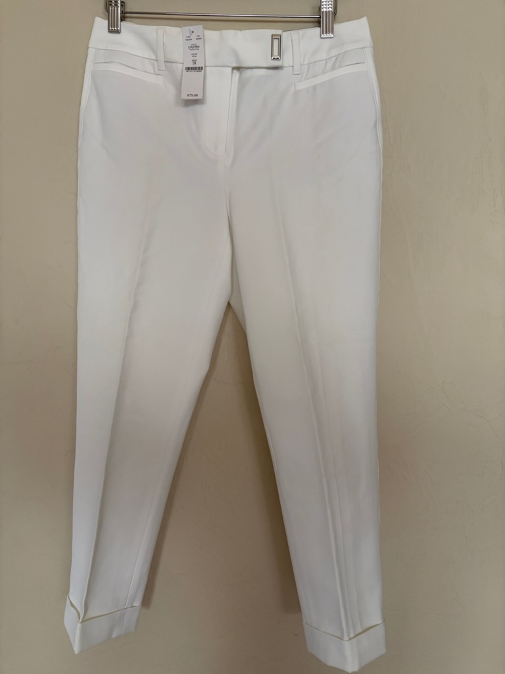 White House Black Market White The Slim Crop. New with Tags!